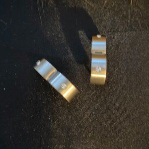 STEL*FLEX Earrings (Huggie style) each has 2 small diamond chips (reversable)